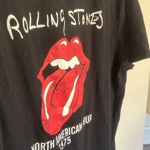 The Rolling Stones Black Graphic Vintage Wash Tee